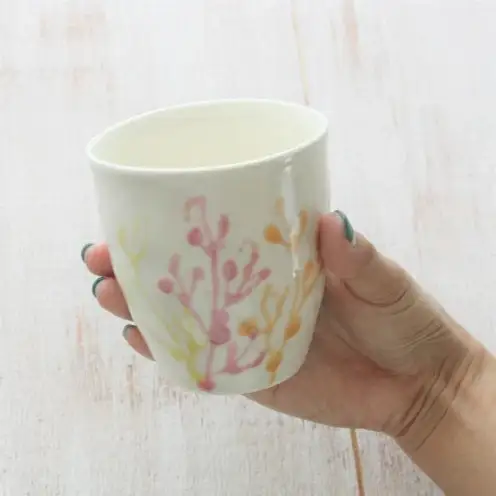【datta.沖縄南の島陶芸工房】珊瑚タンブラー 純白（ペアセット）