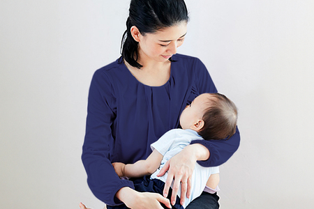 【秋冬】赤ちゃんに優しい授乳服セット ネイビー M トップス 下着 ブラジャー 【マタニティ】【ho0920】