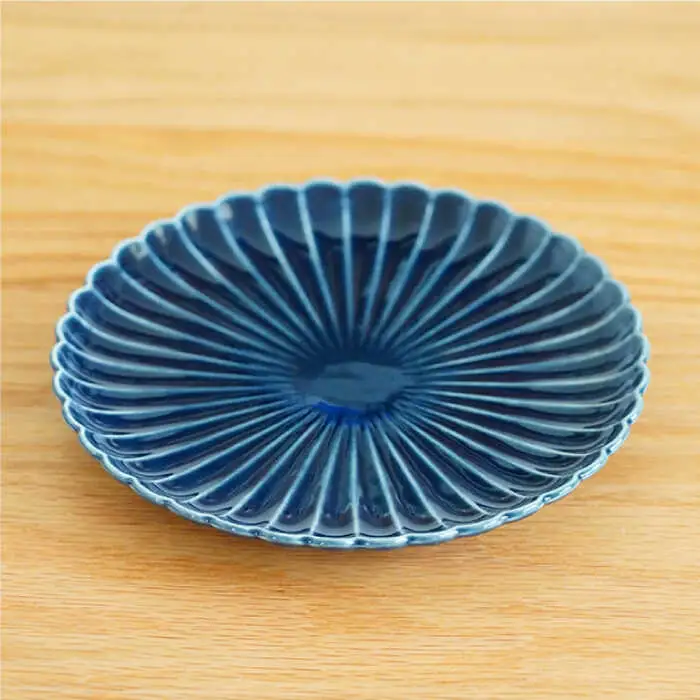 【波佐見焼】花しのぎ トリオ和皿 プレート (織部・藍・鴬茶) 食器 皿 【団陶器】 [PB60] 波佐見焼