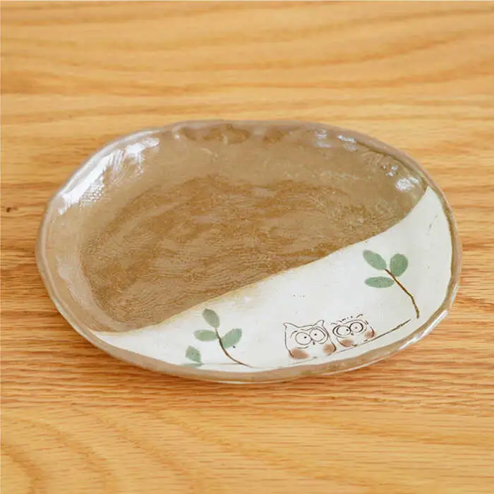 【波佐見焼】ふくろう 楕円皿 小皿 5枚組 食器 皿 【団陶器】 [PB72] 波佐見焼