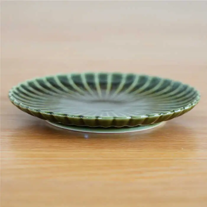 【波佐見焼】花しのぎ トリオ 取皿 プレート (織部・藍・鴬茶) 食器 皿 【団陶器】 [PB77] 波佐見焼