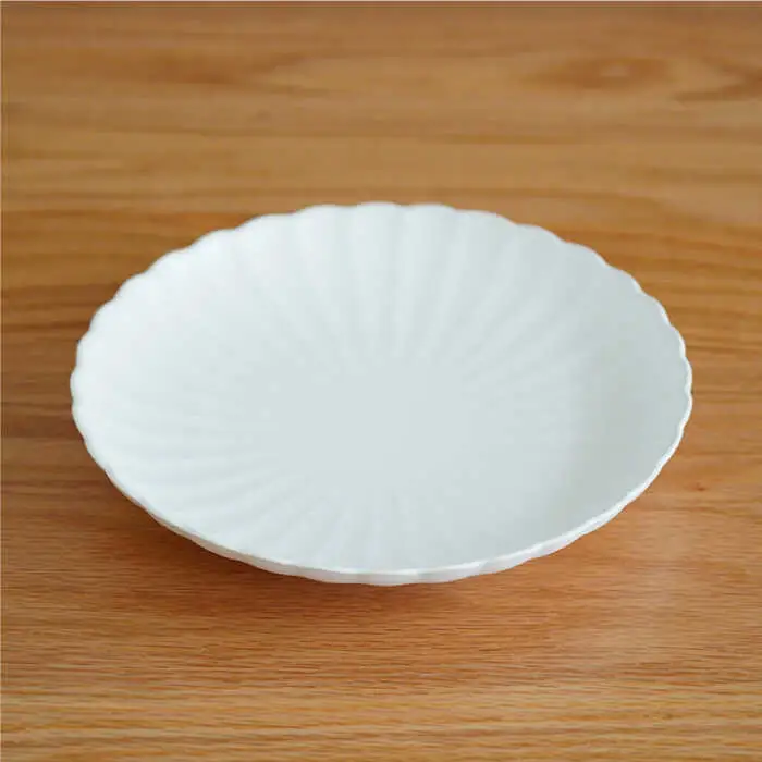 【波佐見焼】花しのぎ ペア 大皿 プレート (白鼠・薄黄) 食器 皿 【団陶器】 [PB81] 波佐見焼