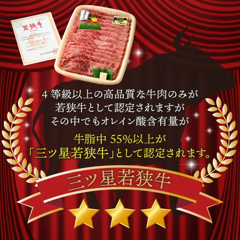 三ツ星 若狭牛 肩スライス 650g 牛肉｜牛肉 焼肉 しゃぶしゃぶ すき焼き すき焼き肉 若狭牛 肉 肉セット 肉うどん 冷凍 650g ブランド牛 切り落とし 牛丼 炒め物 三ツ星牛 三ツ星 ギフト 贈答 [BFAP003] 【配送不可地域：北海道・沖縄・離島】 