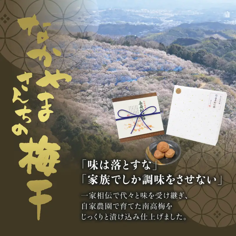 紀州南高梅　＜つぶれ梅＞かつお【ハチミツ入】塩分10%（1kg）なかやまさんちの梅干 うめ ウメ 梅干し【nky013-210k】