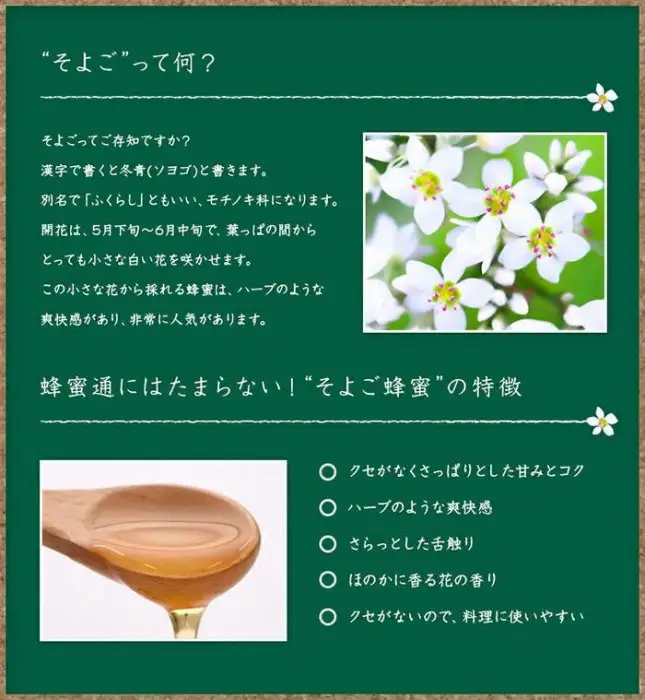 かの蜂 国産 そよご 蜂蜜 300g （瓶） 純粋はちみつ 024-073