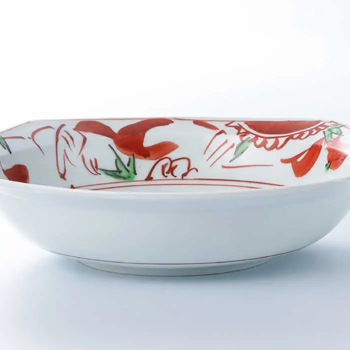【波佐見焼】夢万歴草華紋 マルチ ボウル （手描） 食器 皿 【不二商店】 [UC05] 波佐見焼
