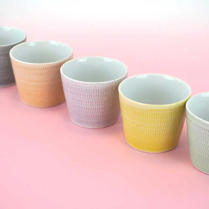 【波佐見焼】蕎麦猪口（マルチカップ）5色カラー そばちょこ 小鉢 陶器 食器 皿 【鐵山陶器】 [ZD08] 波佐見焼