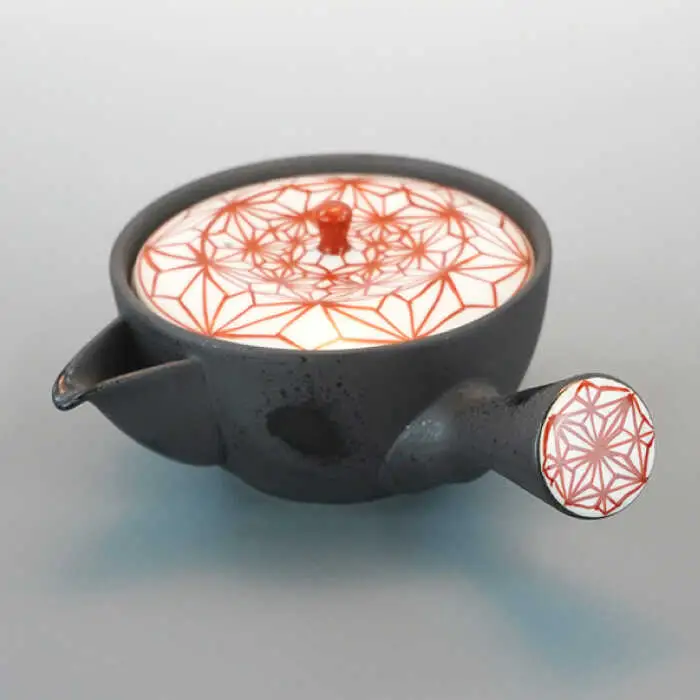 【波佐見焼】麻葉染錦 茶器セット 湯飲み 急須 ティーポット 陶器 食器 皿 【岩永製陶】 [ZD19] 波佐見焼