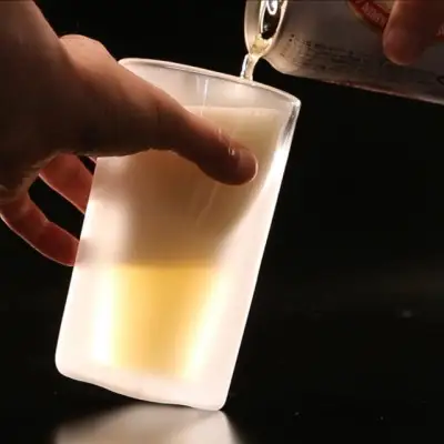 グラス ダブルウォールグラス 400ml フロスト 1個