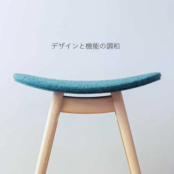 nomade  stool  〈 Beech × Blue 〉 糸島市 / nomade design [AIF004]