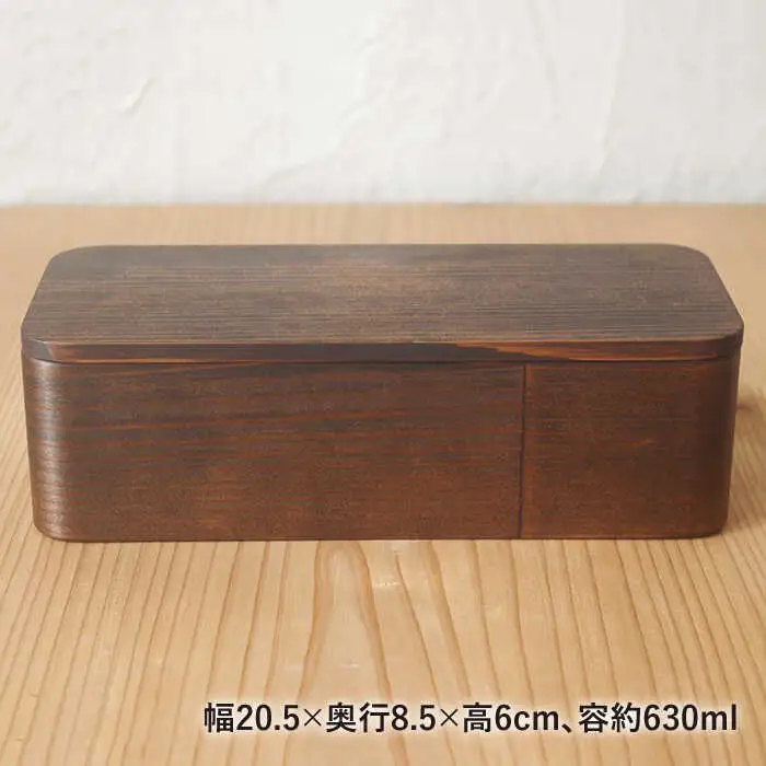 一段 弁当箱　大 《糸島》【杉の木クラフト】クラフト 木製 お弁当箱 こだわり 天然素材 [AQB001]