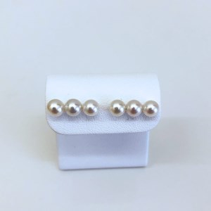K18 アコヤ真珠 5-6mm ピアス 真珠 パール優美 / パール 