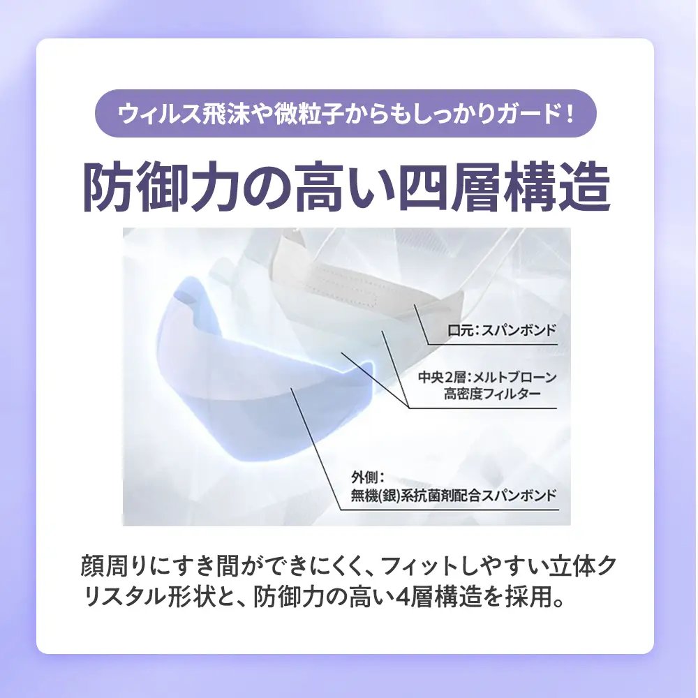 シャープ製 クリスタルマスク こども 個包装 15枚入 国産 マスク