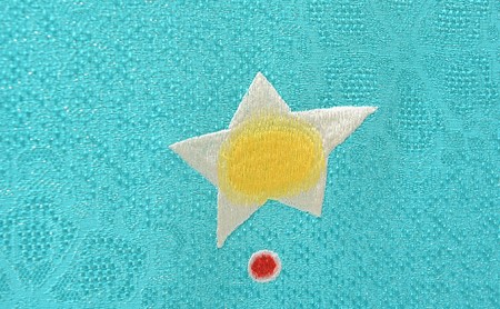 帯揚げ　ドット柄　刺繍　帯上げ　着物に 織物 ファッション 和装 式 篠原縫製