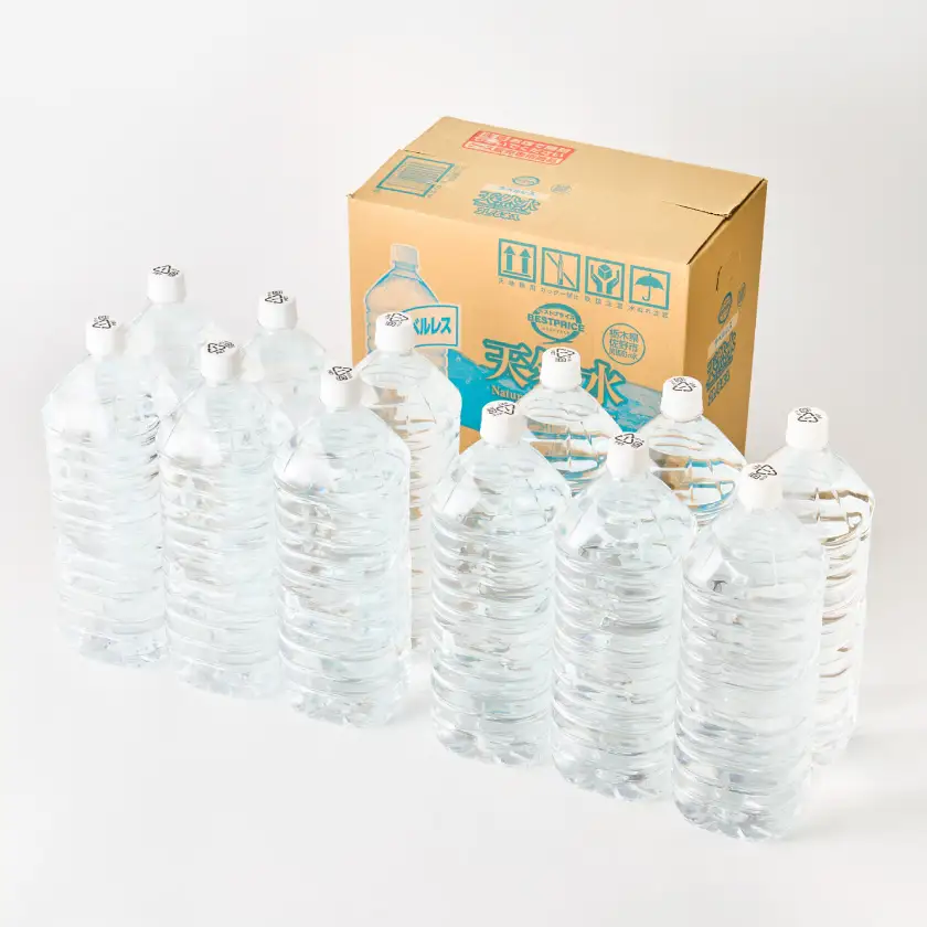 トップバリュラベルレス天然水(2リットル6本入り×2ケース)計12本_飲料・ドリンク 水・ミネラルウォーター  _【配送不可地域：離島・沖縄県】【1277373】