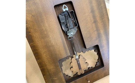 自然木振子時計（軽井沢彫・長野県伝統的工芸品） 伝統工芸品 木材 