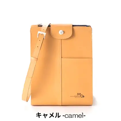 ショルダーバッグ本革姫路レザーA4縦型ショルダーバッグ キャメル