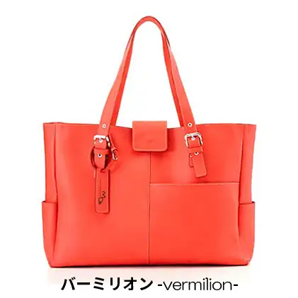 トートバッグ本革姫路レザーA4レディースビジネストートバッグ レンガ