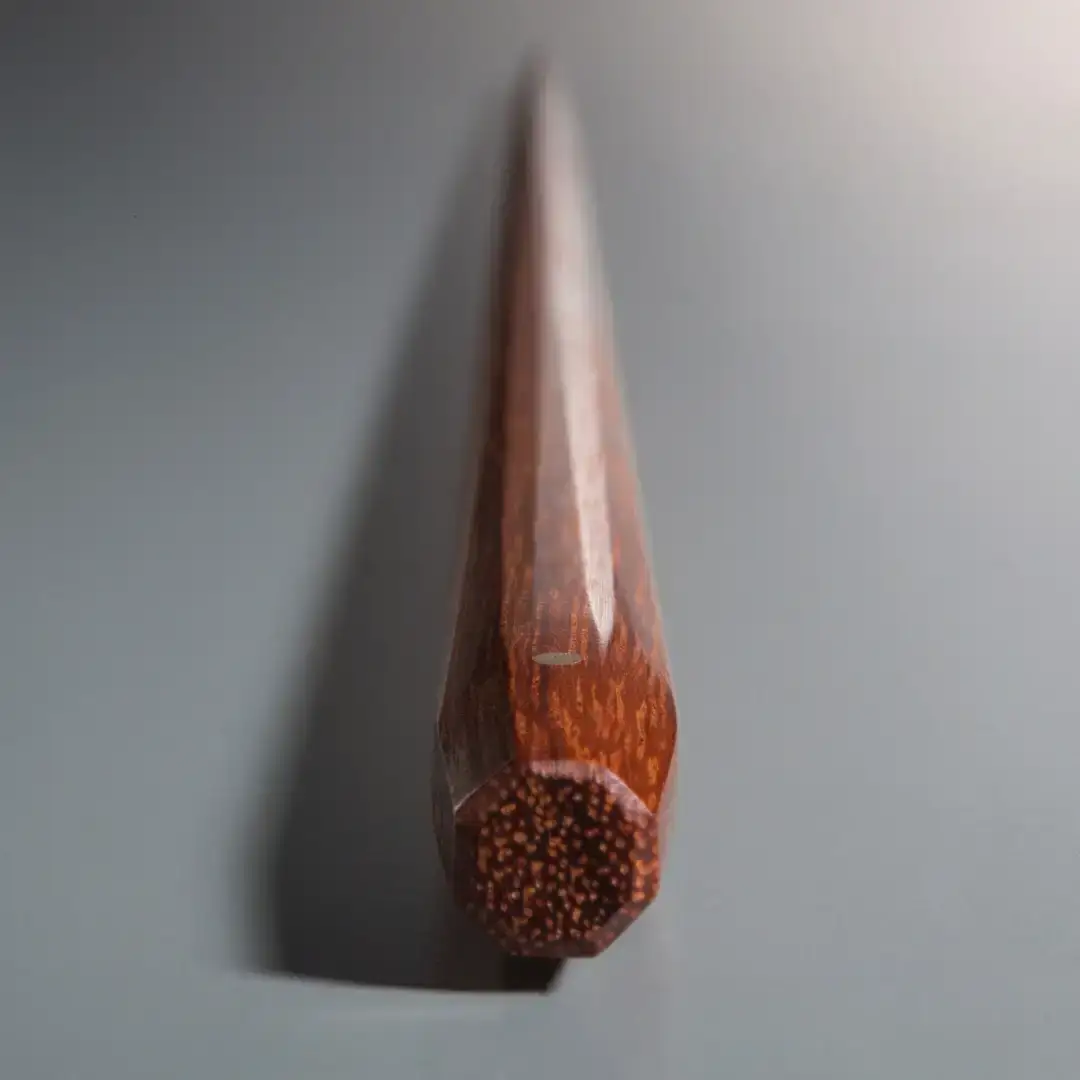 極上 十六角箸 紫檀 225mm 高級 箸 贈答用 無塗 燕三条製  [マルナオ]