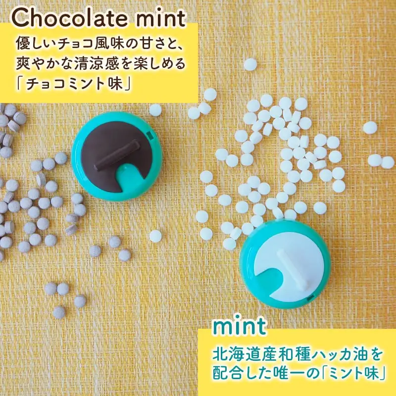 カーリングストーンケース付きメンタブセット ( お菓子 デザート メンソール ミント チョコ チョコミント ハッカ タブレット ロコソラーレ カーリング カーリングストーン 映え )【007-0057】