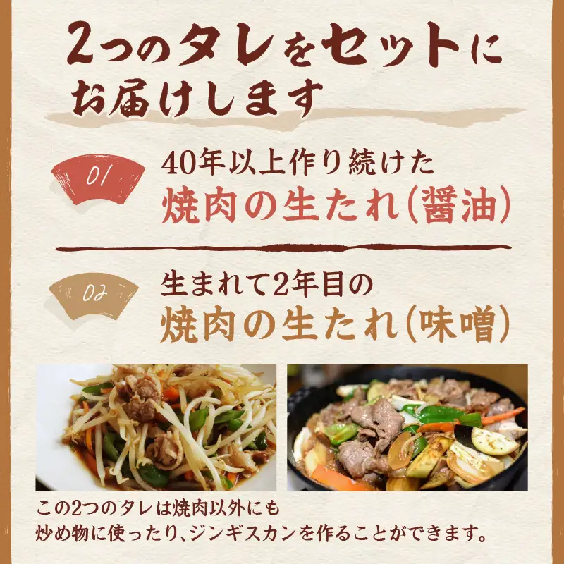 北見焼肉とん久 焼肉の生タレ 醤油 味噌 計2本 ( 焼き肉 バーベキュー たれ しょうゆ みそ セット 生タレ 焼き肉のたれ )【136-0065】