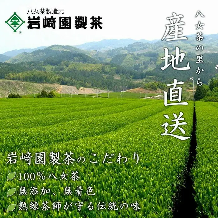 八女茶100％ 高級茶５種飲み比べ (玉露・煎茶・深むし茶) 100g×４袋、50g×１袋＜岩崎園製茶＞　075-018