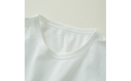 2枚仕立て　オーガニック　コットン　100%　Tシャツ　メンズ　S　半袖　白／ソフトママ　ベビー服メーカーが創る　大人　洋服　ファッション　三重県　大台町