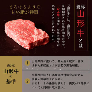 【冷蔵便】山形牛 希少のシャトーブリアン 150ｇ×2枚 A5ランク 赤身 【毎月数量限定】※ 配送不可 沖縄・離島　104-D-NK012