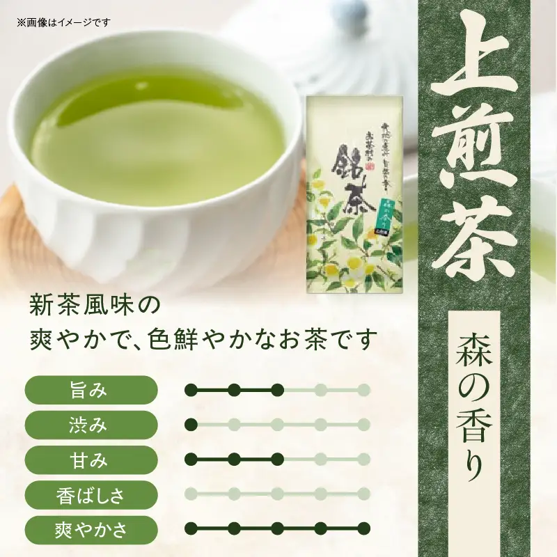 【八女・お茶村】上煎茶《森の香り》と深蒸し茶《春かすみ》のセット　077-002