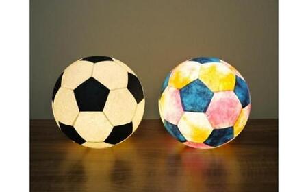球体行灯「舞」(置)サッカーボールランプ 手漉きモミ和紙(彩)