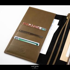 maf pinto (マフ ピント) レザー手帳カバー B6 オリーブ 本革 日本製
