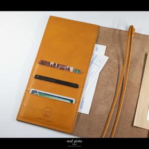 maf pinto (マフ ピント) レザー手帳カバー A5 イエロー 本革 日本製