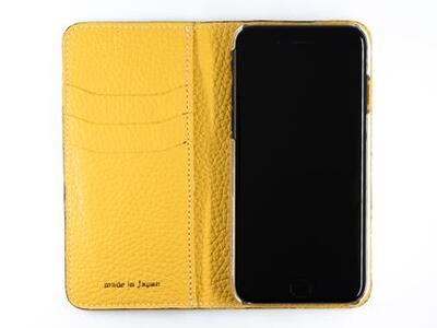 maf pinto アイフォーンケース 本革 日本製 (iPhone SE 第2世代 ／ 8 ／ 7, ) ADRIA LINE 【ライトイエロー】