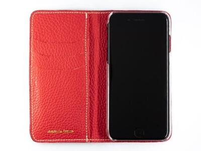 maf pinto アイフォーンケース 本革 日本製 (iPhone SE 第2世代 ／ 8 ／ 7, ) ADRIA LINE 【 フレッシュレッド】