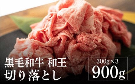 熊本県産 黒毛和牛 和王 切り落し 300g×3 計900g 牛肉