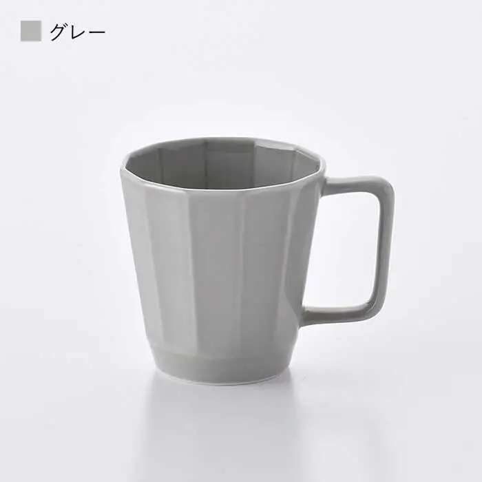 【波佐見焼】面取マグカップ ペア（紺・グレー） スープカップ スープマグ 食器 皿 【重山陶器】 [ZB12]  波佐見焼