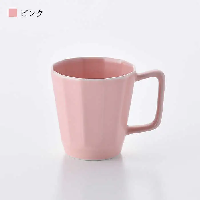 【波佐見焼】面取マグカップ パステルカラー 4個セット（ピンク・ミントブルー・グレー・ベージュ）スープマグ スープカップ 食器 皿 【重山陶器】 [ZB18]  波佐見焼