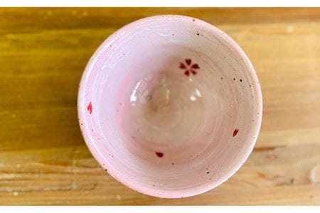 桜 飯碗  《 糸島 》【てびねり舎（鎌田 恵子）】【いとしまごころ】うつわ 食器 陶器 お椀 [ARZ001]
