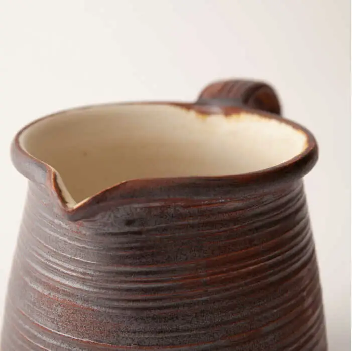 耐熱 ミルク ジャグ （ 濃い茶 ） 《糸島》【窯元ろくろ /浅見大輔】鍋 調理器具 直火 オーブン 電子レンジ [AUJ004]