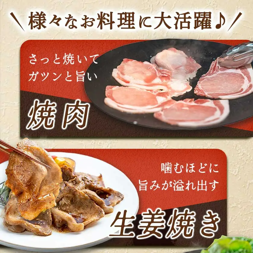 都城産黒豚ロース鉄板焼用1.5kg〔AA-2507〕_(都城市) 豚肉 都城産黒豚 ロース 300g×5パック 国産 焼肉 しょうが焼き 野菜炒め 豚丼 厚切りスライス 冷凍保存
