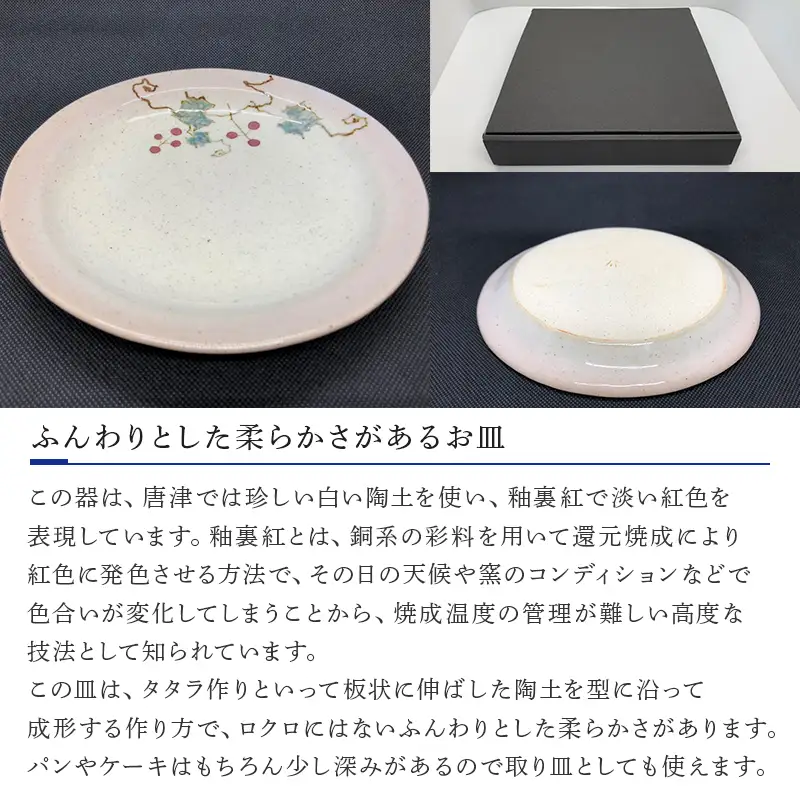 唐津焼 釉裏紅中皿