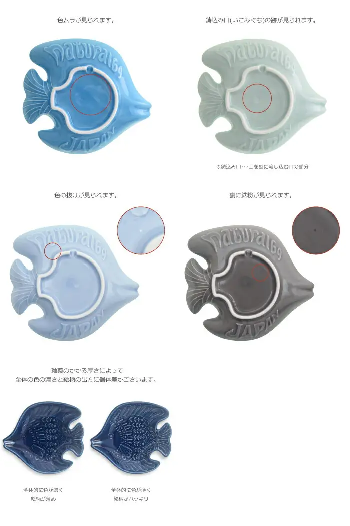 【波佐見焼】アールシーボリ チョウチョウウオ科 5色セット 食器 皿 【natural69】 [QA121] 波佐見焼