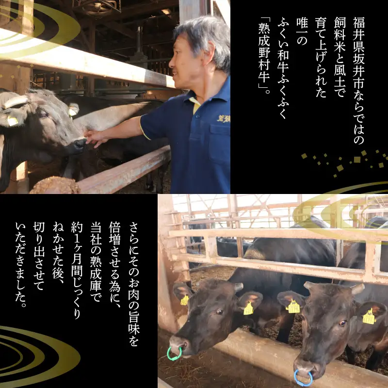 福井のお米で育てた野村さんの若狭牛 「熟成ロースすき焼き肉」 450g 【すき焼き用 ロース肉 若狭牛 国産和牛 黒毛和牛 黒毛和種 ブランド牛 和牛 肉 牛 牛肉 坂井市 福井県産 国産 冷凍 人気】 [C-2001]