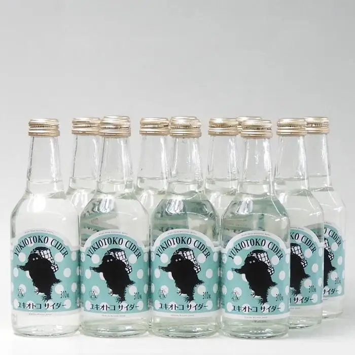 鶴齢 雪男 ユキオトコ サイダー 310ml×12本【天然水 ノンアル 飲料 ソフトドリンク 甘さ控えめ 】