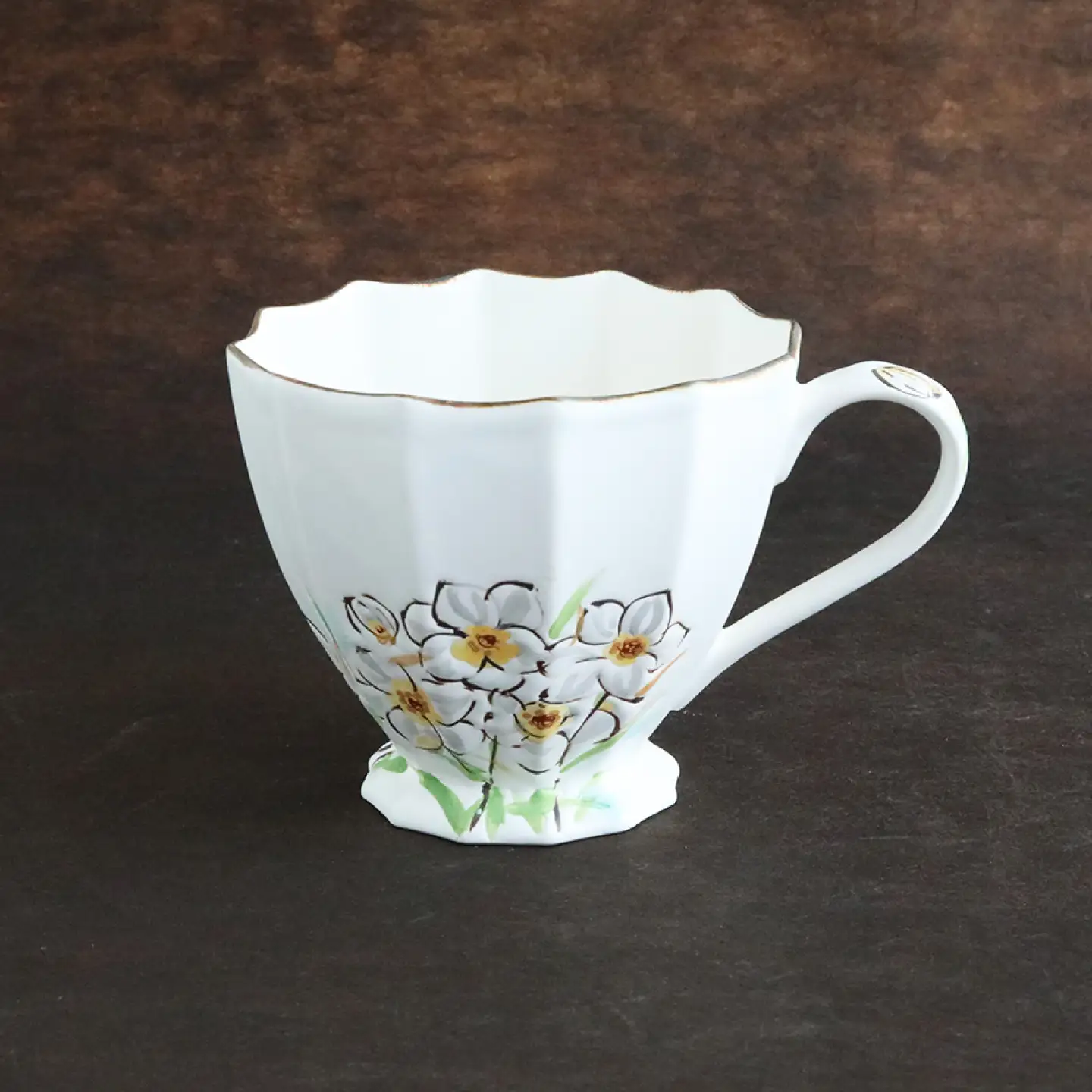 【美濃焼】koyomiお花マグカップ 1月 水仙【buzan 武山窯】食器 コーヒーカップ ティーカップ [MBA013]