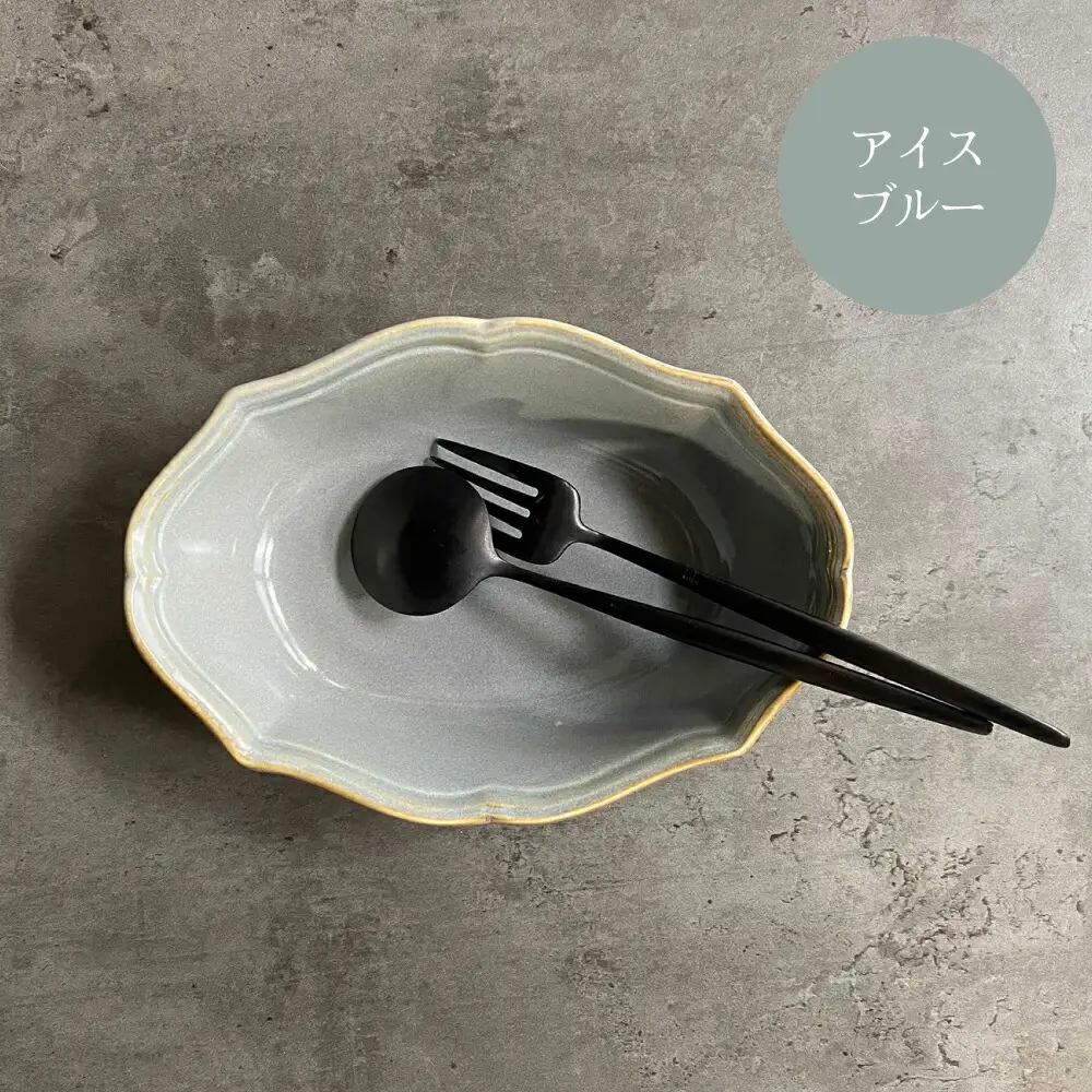 【美濃焼】fiorire-フィオリーレ- オーバルボウル 3点セット（Burgundy×iceblue×indigoblue）【Felice-フェリーチェ-藤田陶器】食器 鉢 サラダボウル デザートボウル 写真映え おしゃれ [MBX010]