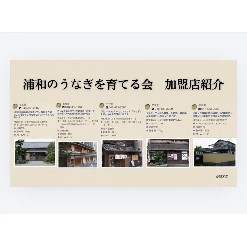 浦和のうなぎを育てる会　お食事券　【11100-0128】さいたま 浦和で食事 鰻料理 うなぎ蒲焼 蒲焼き 有名 伝統の味 旅行 観光 トラベル チケット 有効期限1年 ウナギ 人気 おすすめ さいたま県 さいたま市