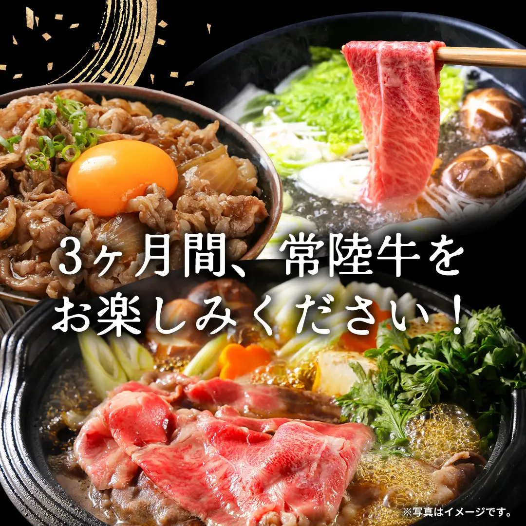 【 2027年2月スタート 】【 定期便 全3回 】 常陸牛 人気 3ヶ月 堪能セット