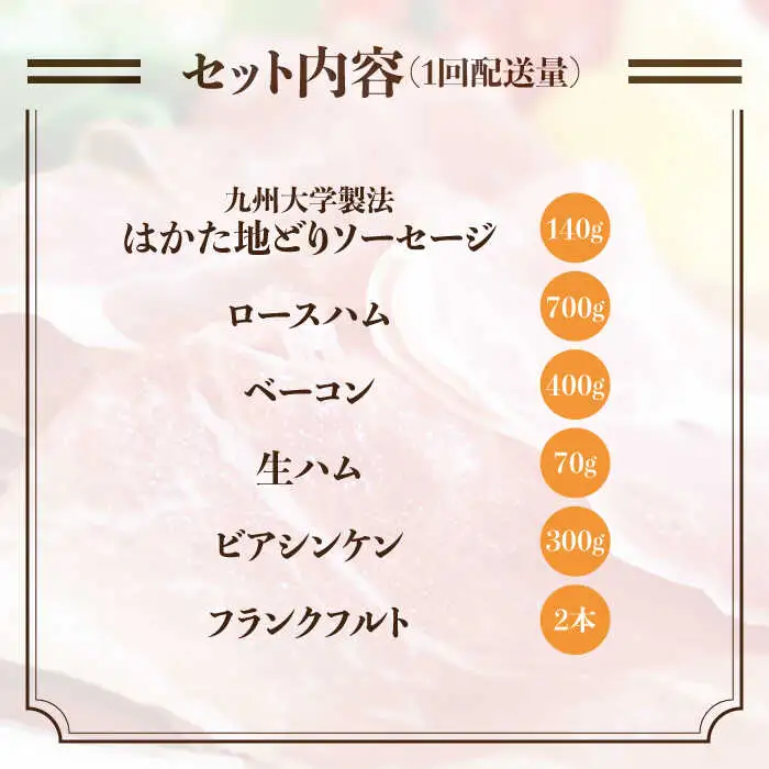 【 全12回 定期便 】  糸島 の 陽光 ハム セット 3 《糸島》 【志摩スモークハウス】 [AOA016]