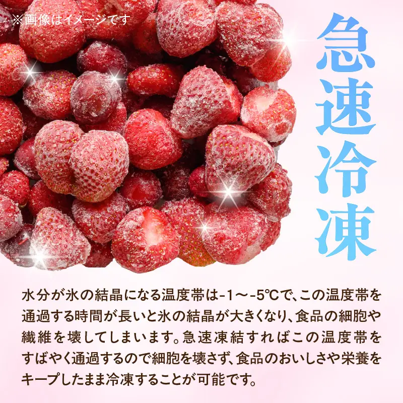 【急速冷凍イチゴ】食べ比べセット★グラニュー糖「なし」★｜1キロ 冷凍いちご　090-001